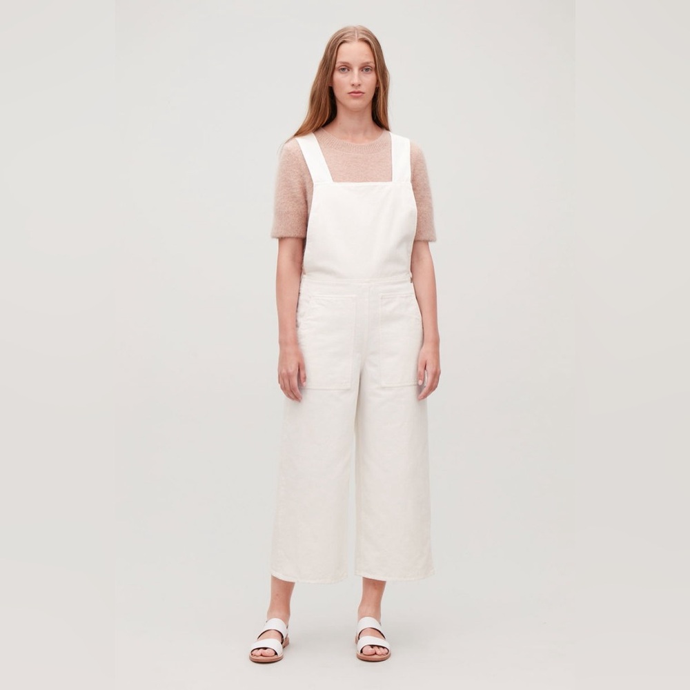 COS White Cotton-Twill Dungarees
